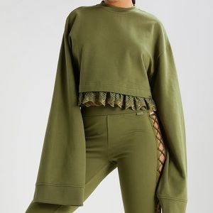 Rihanna by puma crop long sleeve shirt